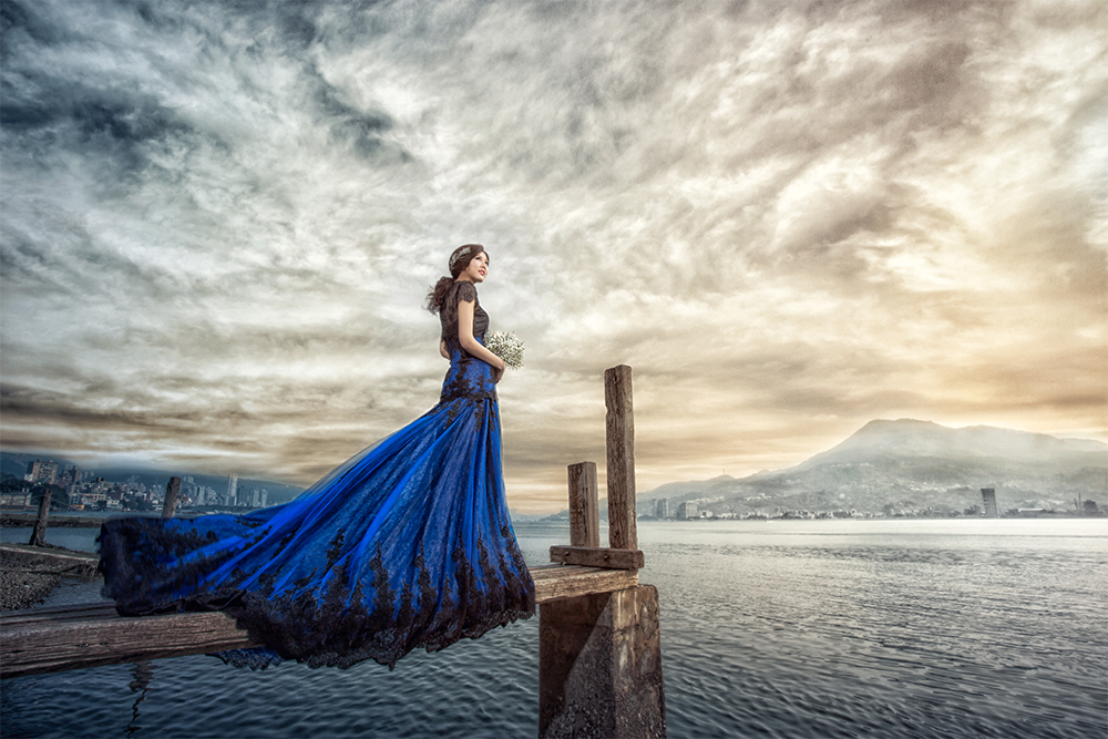 台灣婚紗照外拍景點 - 淡水小碼頭